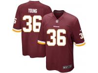 Men Nike NFL Washington Redskins #36 Darrel Young Home Burgundy Red Game Jersey