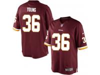 Men Nike NFL Washington Redskins #36 Darrel Young Home Burgundy Red Limited Jersey