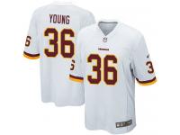 Men Nike NFL Washington Redskins #36 Darrel Young Road White Game Jersey