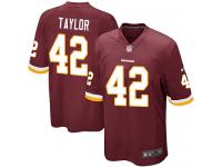 Men Nike NFL Washington Redskins #42 Charley Taylor Home Burgundy Red Game Jersey