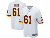 Men Nike NFL Washington Redskins #61 Spencer Long Road White Game Jersey
