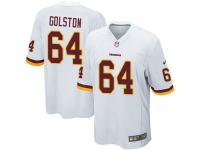 Men Nike NFL Washington Redskins #64 Kedric Golston Road White Game Jersey