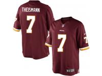 Men Nike NFL Washington Redskins #7 Joe Theismann Home Burgundy Red Limited Jersey
