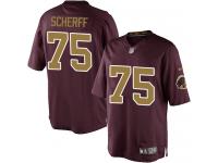 Men Nike NFL Washington Redskins #75 Brandon Scherff Burgundy Red 80th Anniversary Limited Jersey
