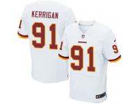 Men Nike NFL Washington Redskins #91 Ryan Kerrigan Authentic Elite Road White New Jersey
