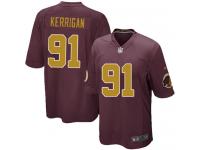 Men Nike NFL Washington Redskins #91 Ryan Kerrigan Burgundy Red 80th Anniversary Game Jersey