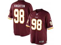 Men Nike NFL Washington Redskins #98 Terrance Knighton Home Burgundy Red Limited Jersey