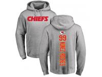Men Nike Rakeem Nunez-Roches Ash Backer - NFL Kansas City Chiefs #99 Pullover Hoodie