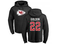 Men Nike Robert Golden Black Name & Number Logo - NFL Kansas City Chiefs #22 Pullover Hoodie