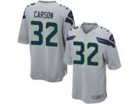 Men Nike Seattle Seahawks #32 Chris Carson Game Grey Alternate NFL Jersey