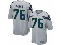 Men Nike Seattle Seahawks #76 Duane Brown Game Grey Alternate NFL Jersey