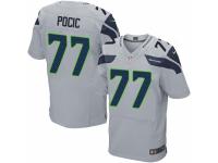 Men Nike Seattle Seahawks #77 Ethan Pocic Elite Grey Alternate NFL Jersey