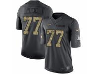 Men Nike Seattle Seahawks #77 Ethan Pocic Limited Black 2016 Salute to Service NFL Jersey