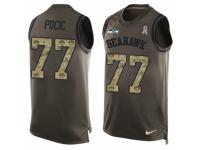 Men Nike Seattle Seahawks #77 Ethan Pocic Limited Green Salute to Service Tank Top NFL Jersey