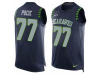 Men Nike Seattle Seahawks #77 Ethan Pocic Limited Steel Blue Player Name & Number Tank Top NFL Jersey