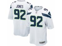 Men Nike Seattle Seahawks #92 Nazair Jones Game White NFL Jersey