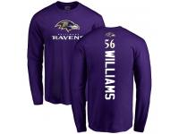Men Nike Tim Williams Purple Backer - NFL Baltimore Ravens #56 Long Sleeve T-Shirt