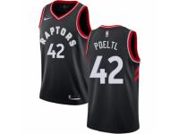 Men Nike Toronto Raptors #42 Jakob Poeltl  Black Alternate NBA Jersey Statement Edition