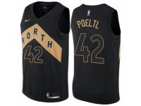 Men Nike Toronto Raptors #42 Jakob Poeltl  Black NBA Jersey - City Edition