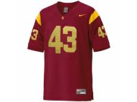 Men Nike USC Trojans #43 Troy Polamalu Red Authentic NCAA Jersey