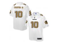 Men Nike Washington Redskins #10 Robert Griffin III White-Gold Game Jersey