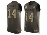 Men Nike Washington Redskins #14 Ryan Grant Limited Green Salute to Service Tank Top NFL Jersey