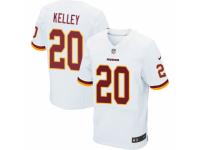Men Nike Washington Redskins #20 Rob Kelley Elite White NFL Jersey