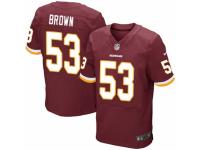 Men Nike Washington Redskins #53 Zach Brown Elite Burgundy Red Team Color NFL Jersey
