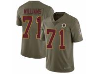Men Nike Washington Redskins #71 Trent Williams Limited Olive 2017 Salute to Service NFL Jersey