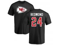 Men Nike Will Redmond Black Name & Number Logo - NFL Kansas City Chiefs #24 T-Shirt