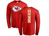 Men Nike Will Redmond Red Backer - NFL Kansas City Chiefs #24 Long Sleeve T-Shirt