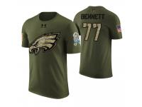 Men Philadelphia Eagles #77 Michael Bennett Military Digital Camo 2018 Salute to Service Veteran Day T-Shirt