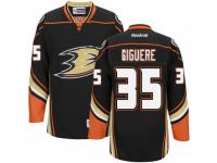 Men Reebok Anaheim Ducks #35 Jean-Sebastien Giguere Premier Black Home NHL Jersey