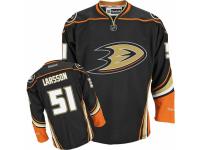 Men Reebok Anaheim Ducks #51 Jacob Larsson Premier Black Home NHL Jersey