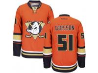 Men Reebok Anaheim Ducks #51 Jacob Larsson Premier Orange Third NHL Jersey