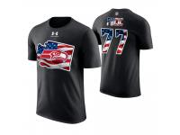 Men Seattle Seahawks Ethan Pocic #77 Stars and Stripes 2018 Independence Day American Flag T-Shirt