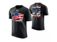 Men Seattle Seahawks Justin Coleman #28 Stars and Stripes 2018 Independence Day American Flag T-Shirt