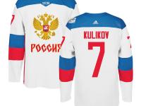 Men Team Russia #7 Dmitry Kulikov 2016 World Cup of Hockey White Adidas Jerseys