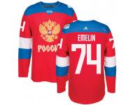 Men Team Russia #74 Alexei Emelin 2016 World Cup of Hockey Red Adidas Jerseys