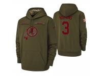 Men Washington Redskins #3 Dustin Hopkins Olive 2018 Salute to Service Pullover Hoodie