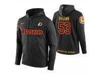 Men Washington Redskins #53 Zach Brown Black Circuit Wordmark Pullover Hoodie