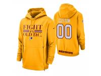 Men Washington Redskins Custom Gold Sideline Local Lockup Pullover Hoodie