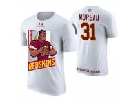 Men Washington Redskins Fabian Moreau #31 White Cartoon And Comic Artistic Painting T-Shirt