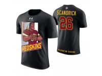 Men Washington Redskins Orlando Scandrick #26 Black Cartoon And Comic Artistic Painting T-Shirt