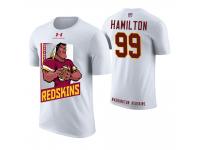 Men Washington Redskins Phil Taylor Hamilton #99 White Cartoon And Comic Artistic Painting T-Shirt