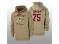 Men's 2019 Salute to Service Brandon Scherff Redskins Tan Sideline Therma Hoodie Washington Redskins