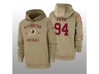 Men's 2019 Salute to Service Da'ron Payne Redskins Tan Sideline Therma Hoodie Washington Redskins