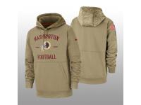 Men's 2019 Salute to Service Redskins Tan Sideline Therma Hoodie Washington Redskins