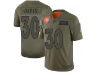 Men's #30 Limited Terrell Davis Camo Football Jersey Denver Broncos 2019 Salute to Service