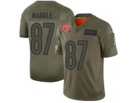Men's #87 Limited Tom Waddle Camo Football Jersey Chicago Bears 2019 Salute to Service